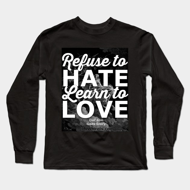 Hate and Love Design Long Sleeve T-Shirt by JNWheels